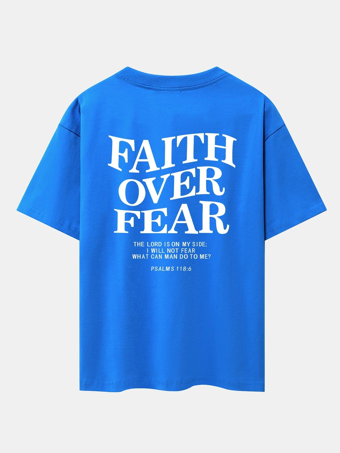 Norberto® | Faith Over Fear Print Drop Shoulder Oversize T-Shirt - Image 11