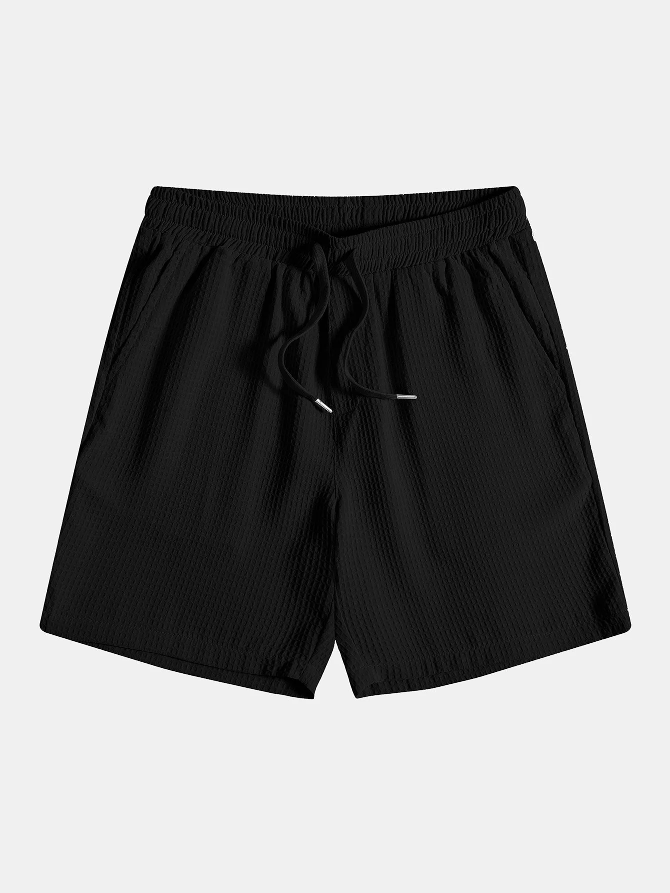 Orestes® | Waffle Polo Collar Shirt With Pocket & Waffle Shorts - Image 7