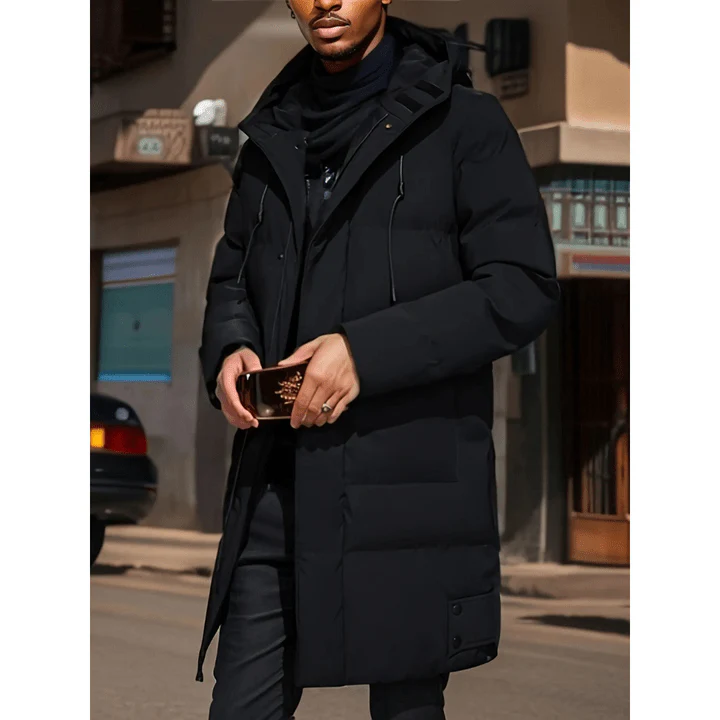 Orlin | Warm winter jacket with hood and long cut - Image 3
