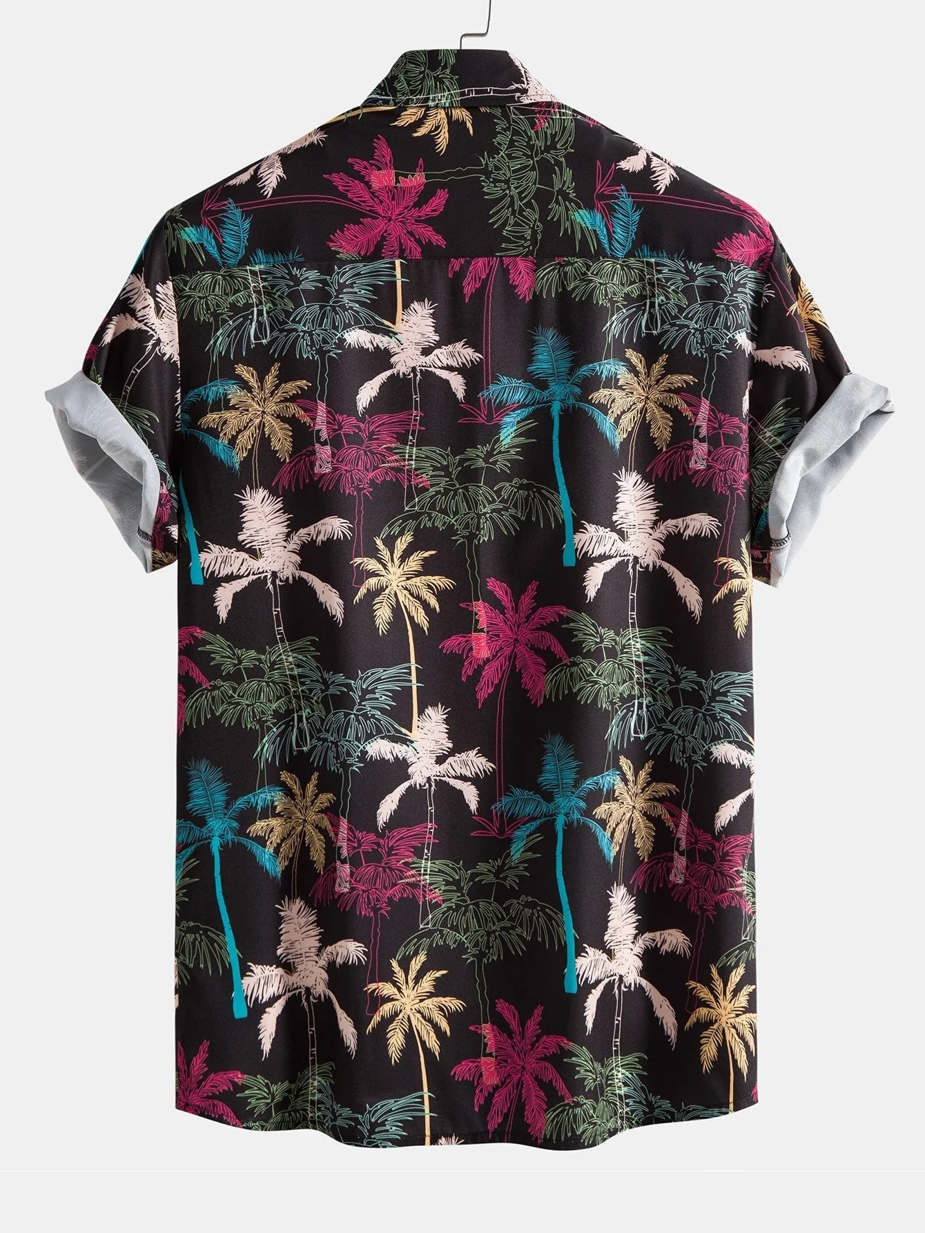 Osvaldo® | Palm Tree Print Button Up Shirt & Swim Shorts - Image 3
