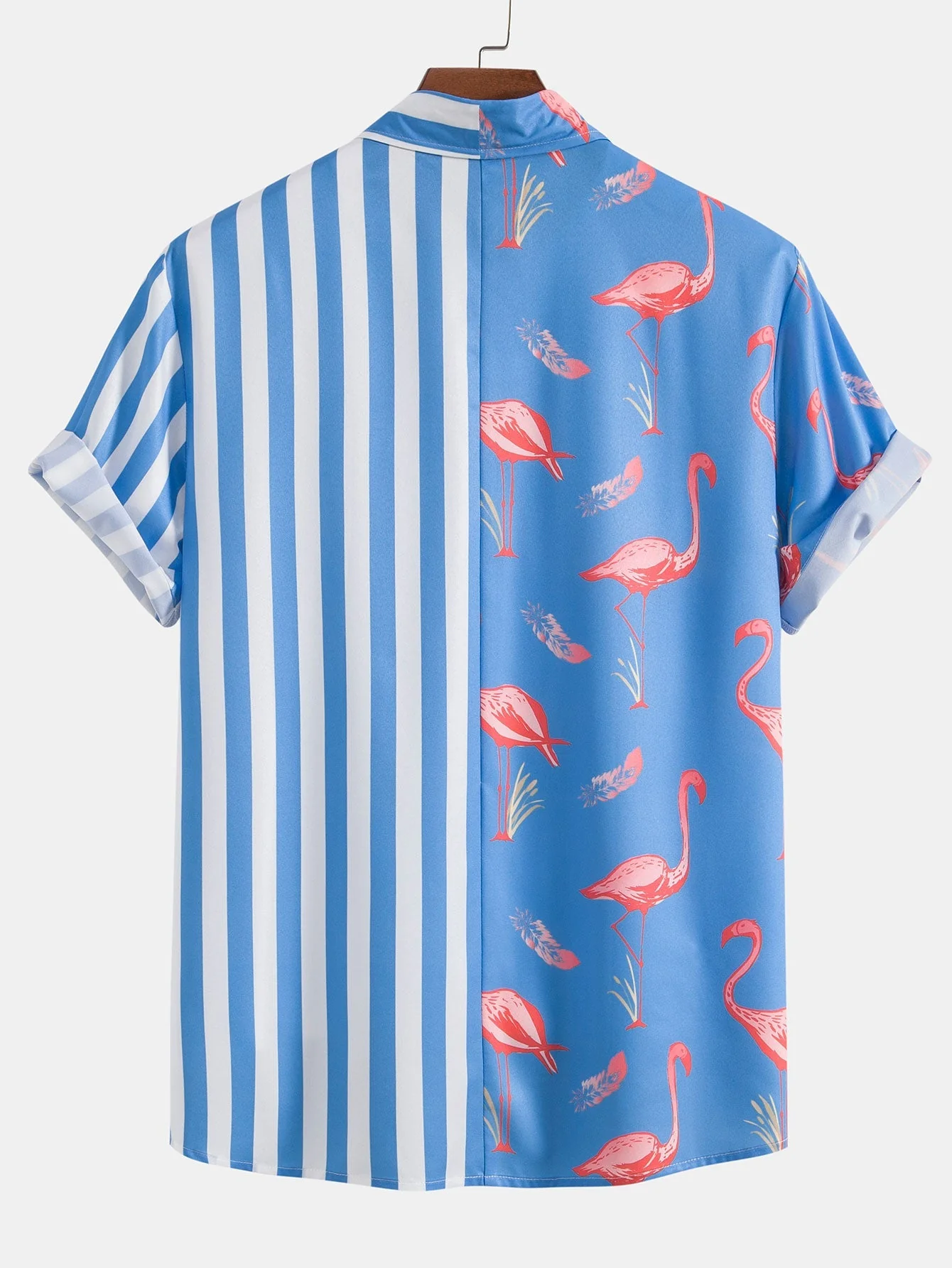 Otalvaro® | Flamingo Stripe Panel Shirt & Swim Shorts - Image 10