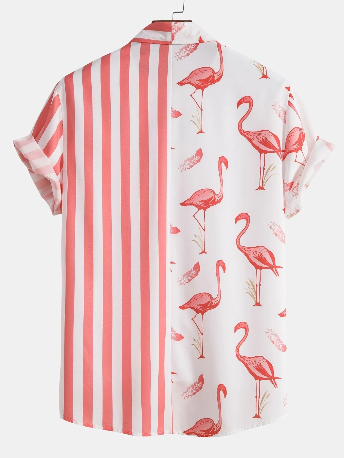 Otalvaro® | Flamingo Stripe Panel Shirt & Swim Shorts - Image 6