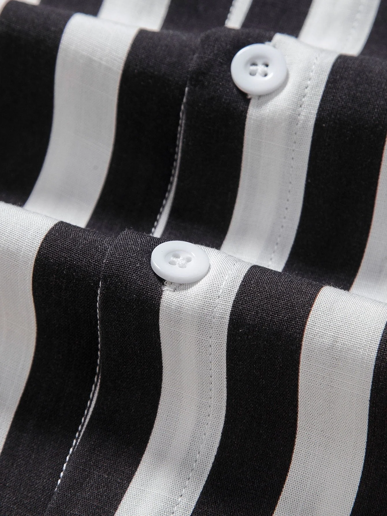 Otelo® | Striped Stand Collar Shirt & Swim Shorts - Image 11