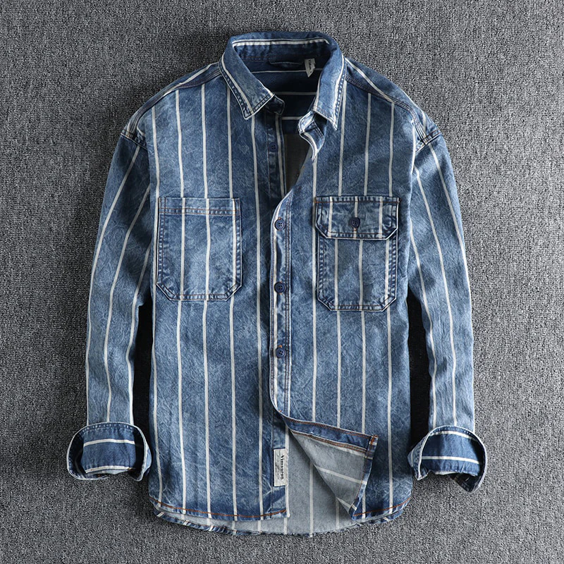 Otis® | Trendy Striped Denim Shirt - Image 3