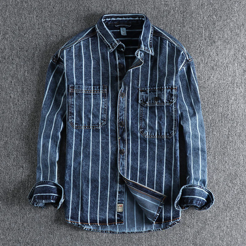 Otis® | Trendy Striped Denim Shirt - Image 4