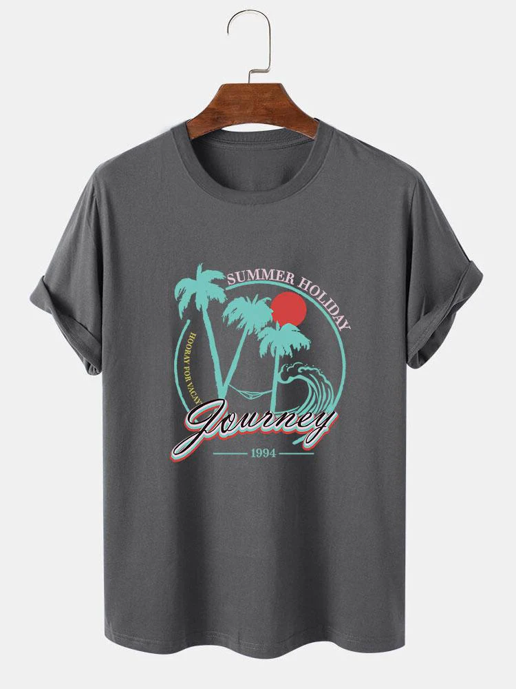 Otto® | Holiday Palm Trees Print T-Shirt - Image 2