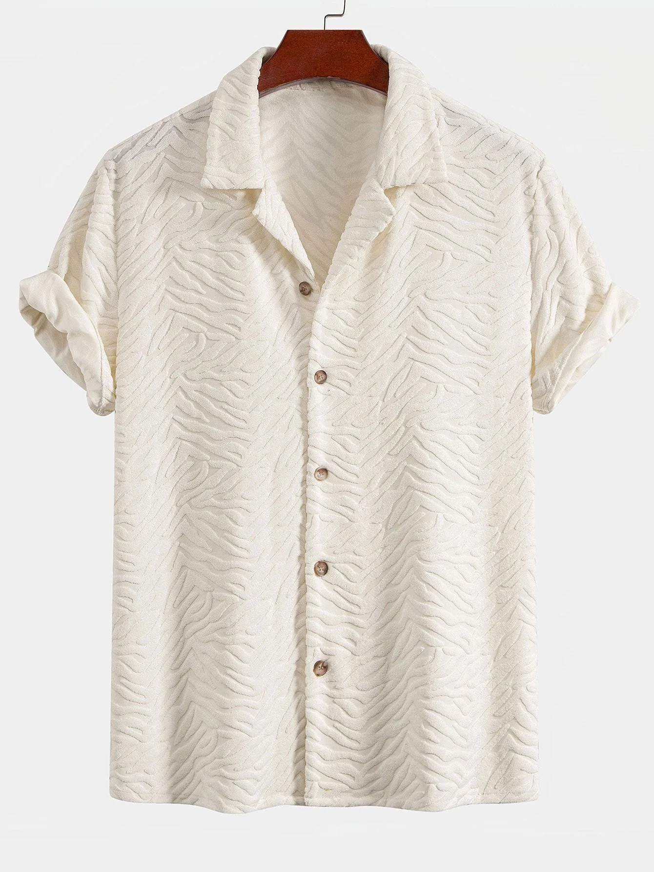 Pablo® | Animal Texture Terry Cuban Shirt & Straight Leg Linen Pants - Image 6