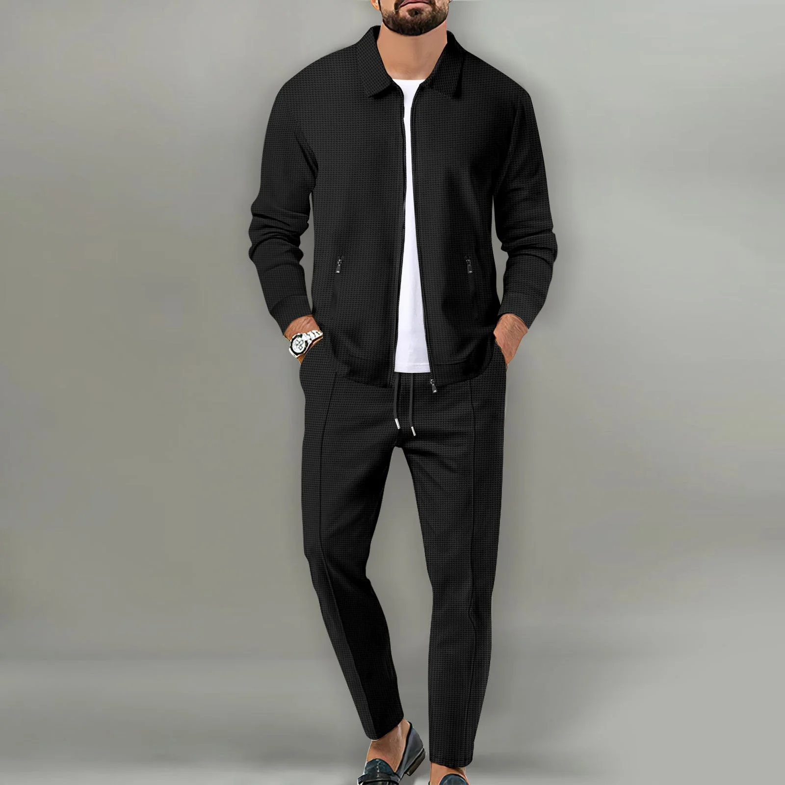 Pacho® | Men’s Tracksuits With Textured Zip Jacket