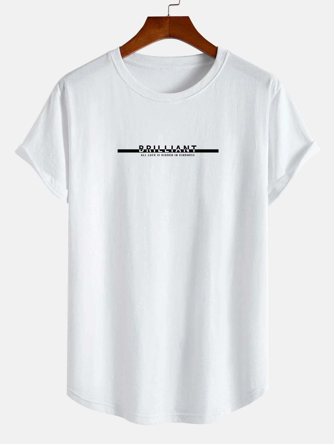 Pascual® | Brilliant Print Cotton Arc Hem T-Shirt - Image 3