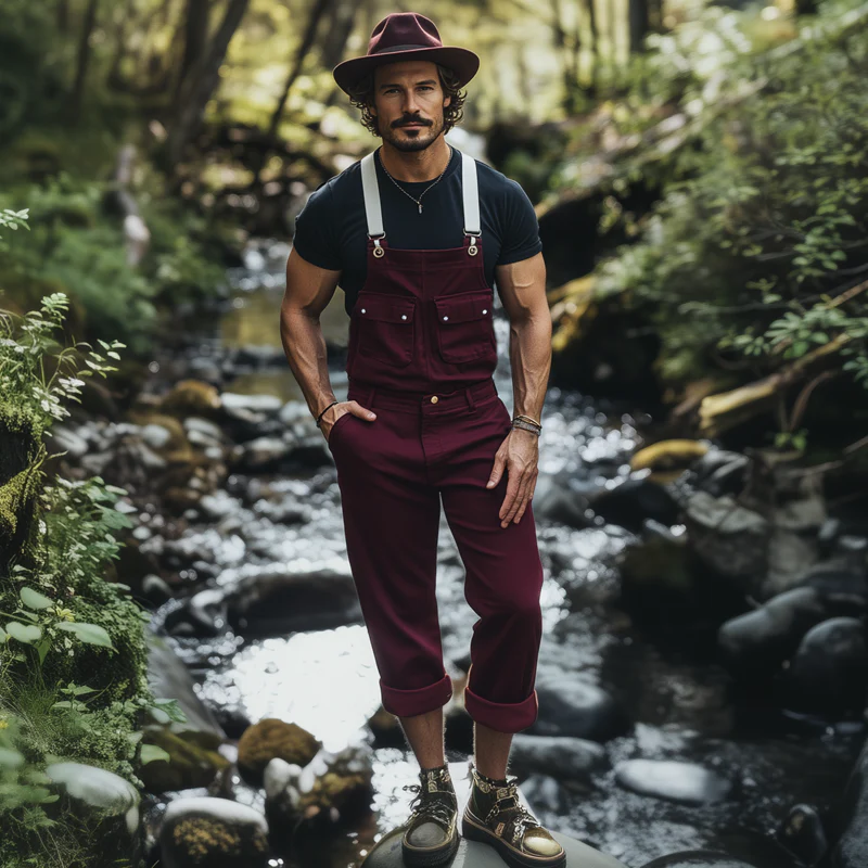 Pascual | Men'S Spring And Autumn Retro Multi-Pocket Overalls - Image 3