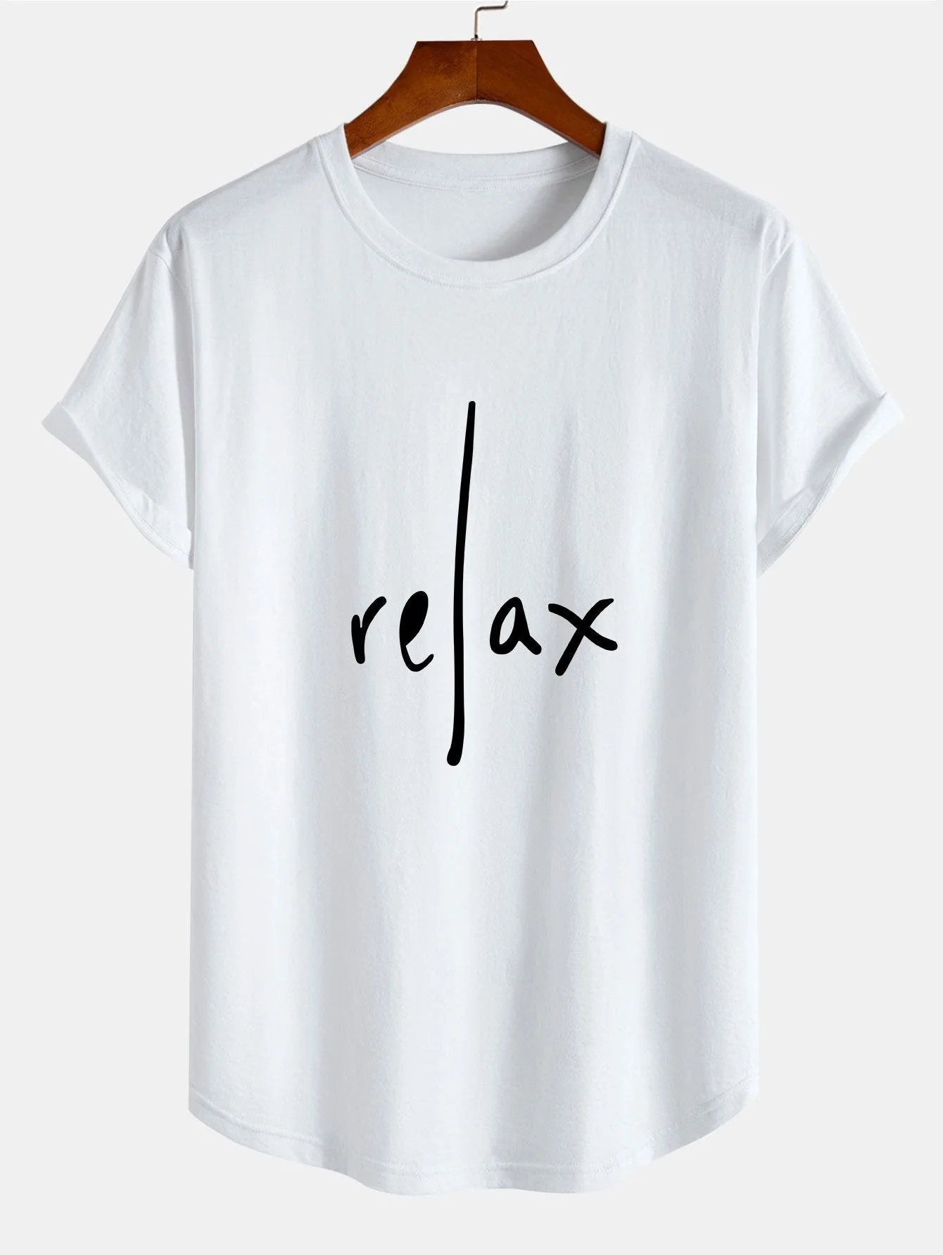 Patricio® | Relax Print Cotton Arc Hem T-Shirt