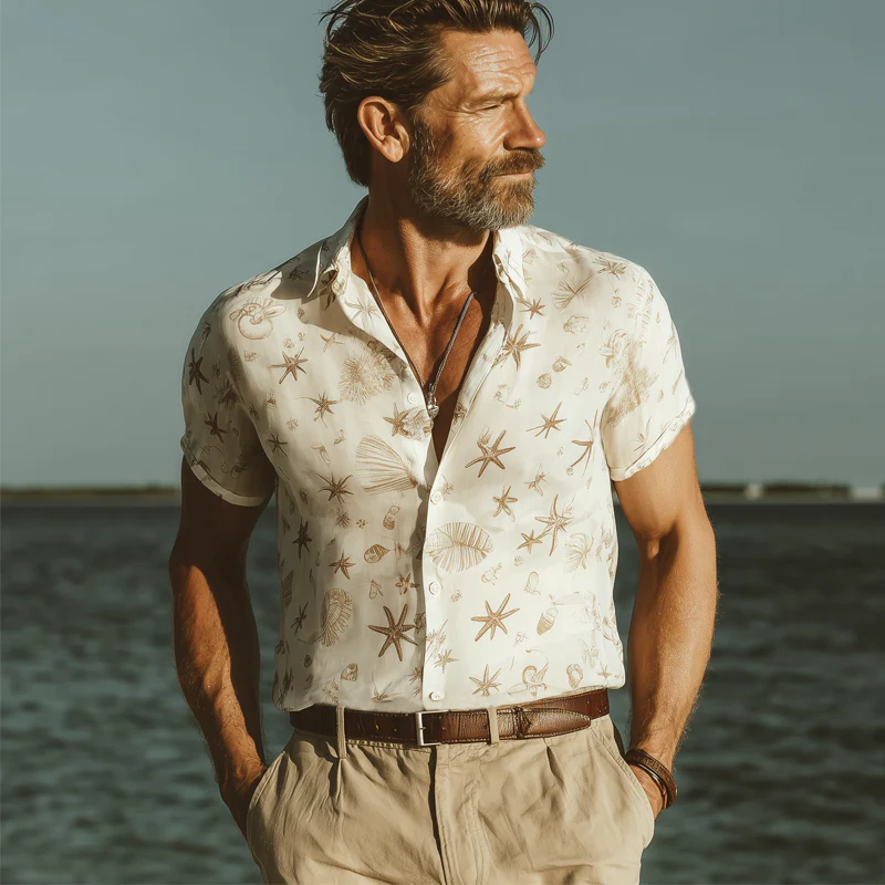 Patrick | Men'S Summer Beach Printed Casual Short Sleeve Shirt - Image 3