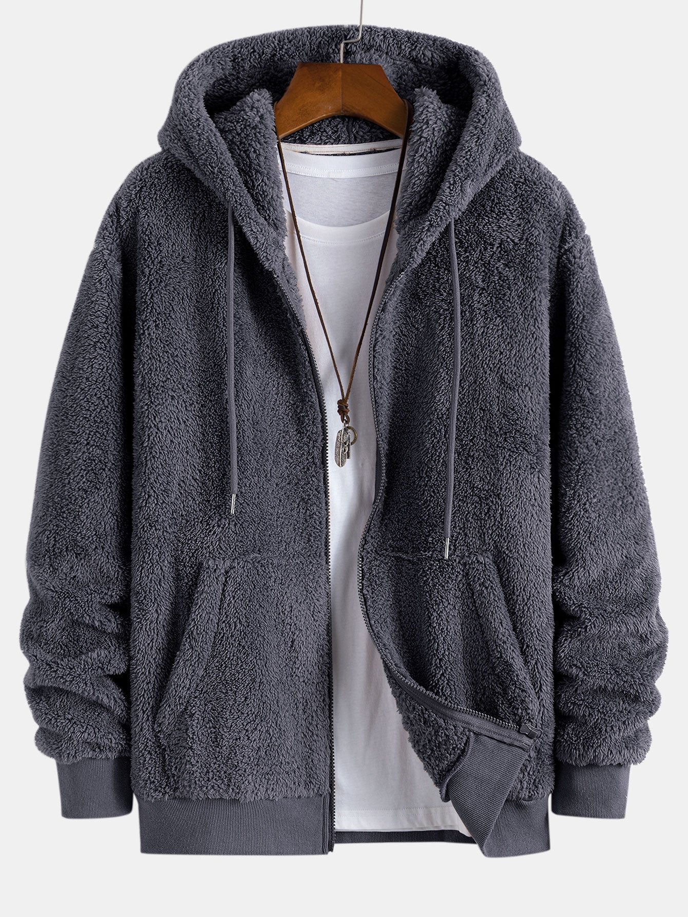 Peyton | Basic Teddy Zip Up Hoodie - Image 2