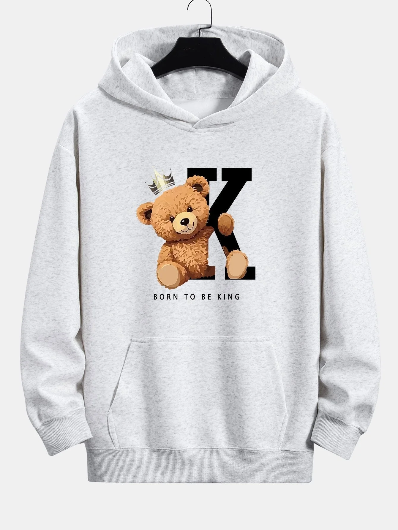 Piran | Crown King Bear Print Relax Fit Hoodie - Image 5