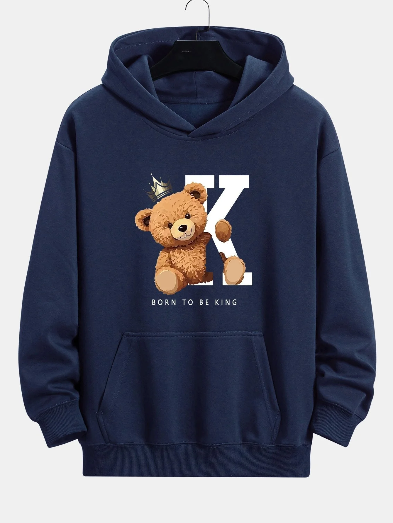 Piran | Crown King Bear Print Relax Fit Hoodie - Image 6