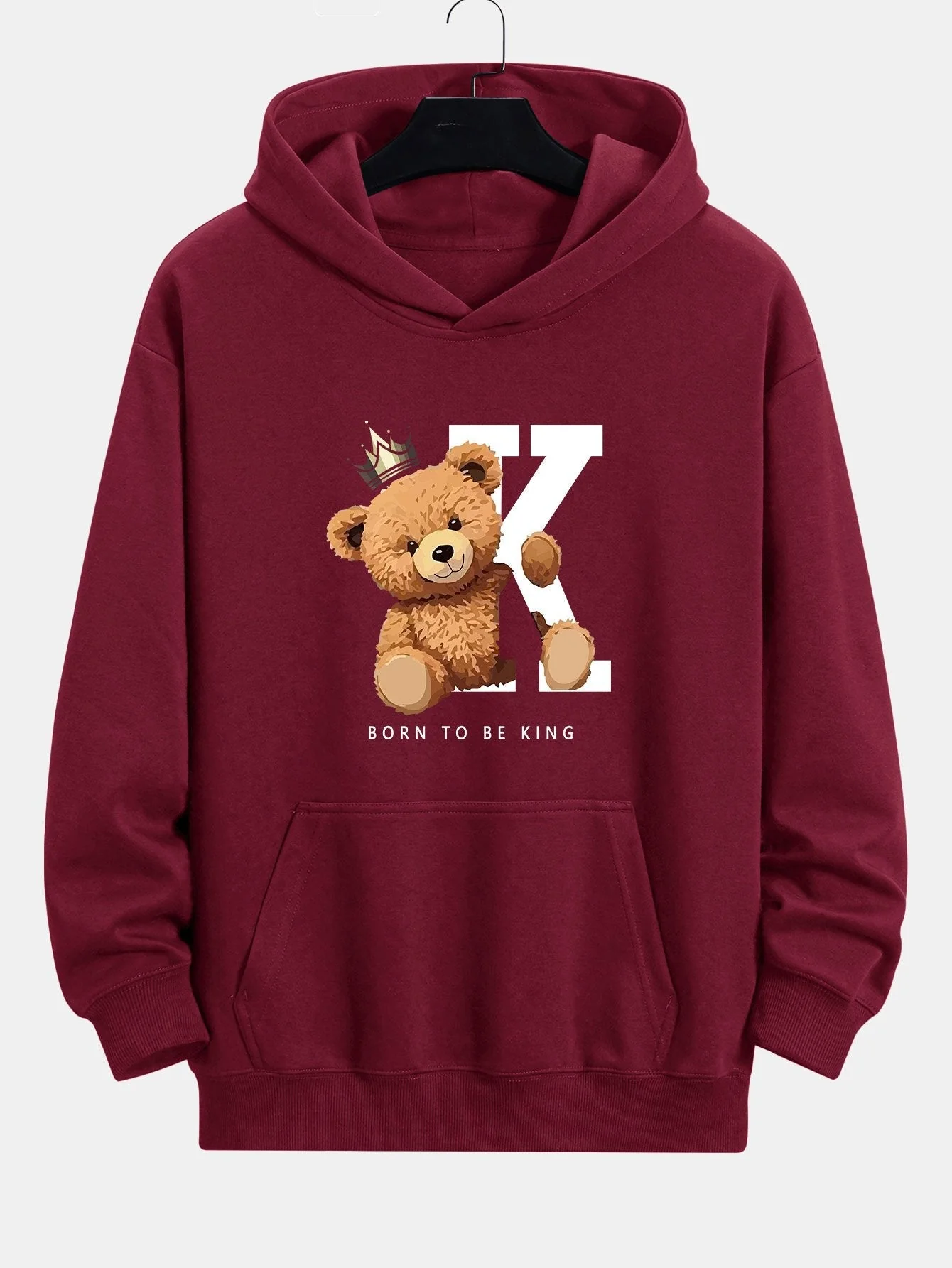 Piran | Crown King Bear Print Relax Fit Hoodie - Image 7