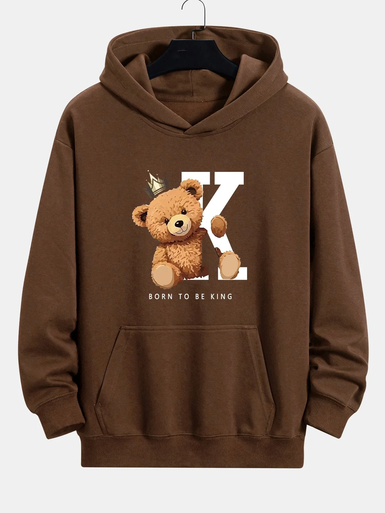 Piran | Crown King Bear Print Relax Fit Hoodie - Image 8