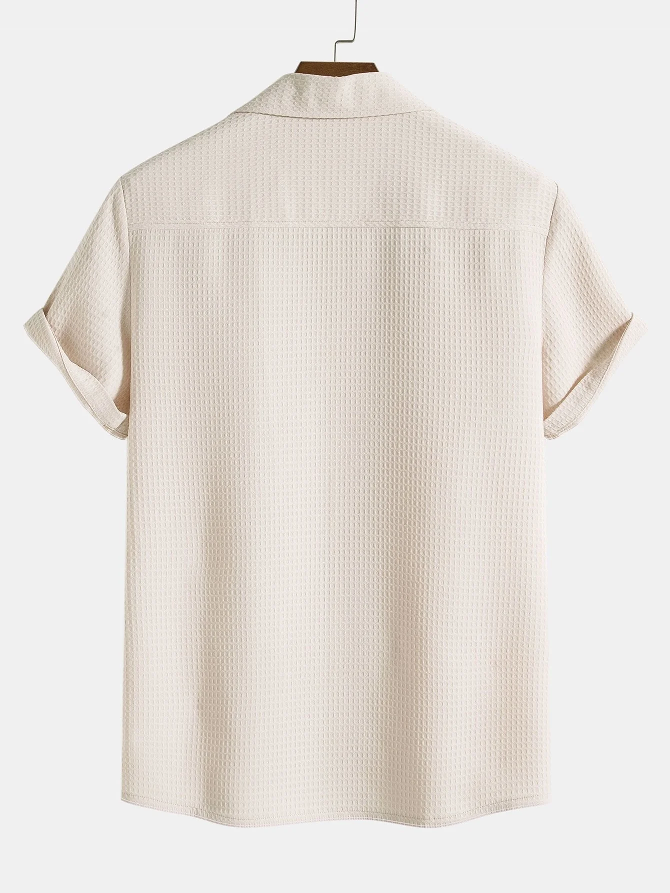 Plácido® | Waffle Revere Collar Shirt & Shorts - Image 5