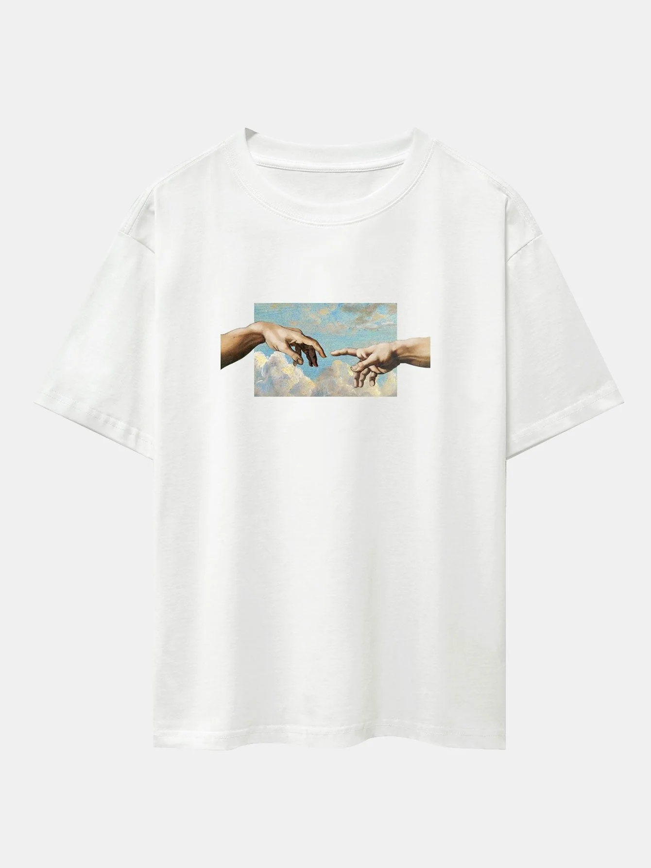 Plinio® | Create Adam Print Heavy Weight Oversize T-Shirt & Corduroy Shorts - Image 6