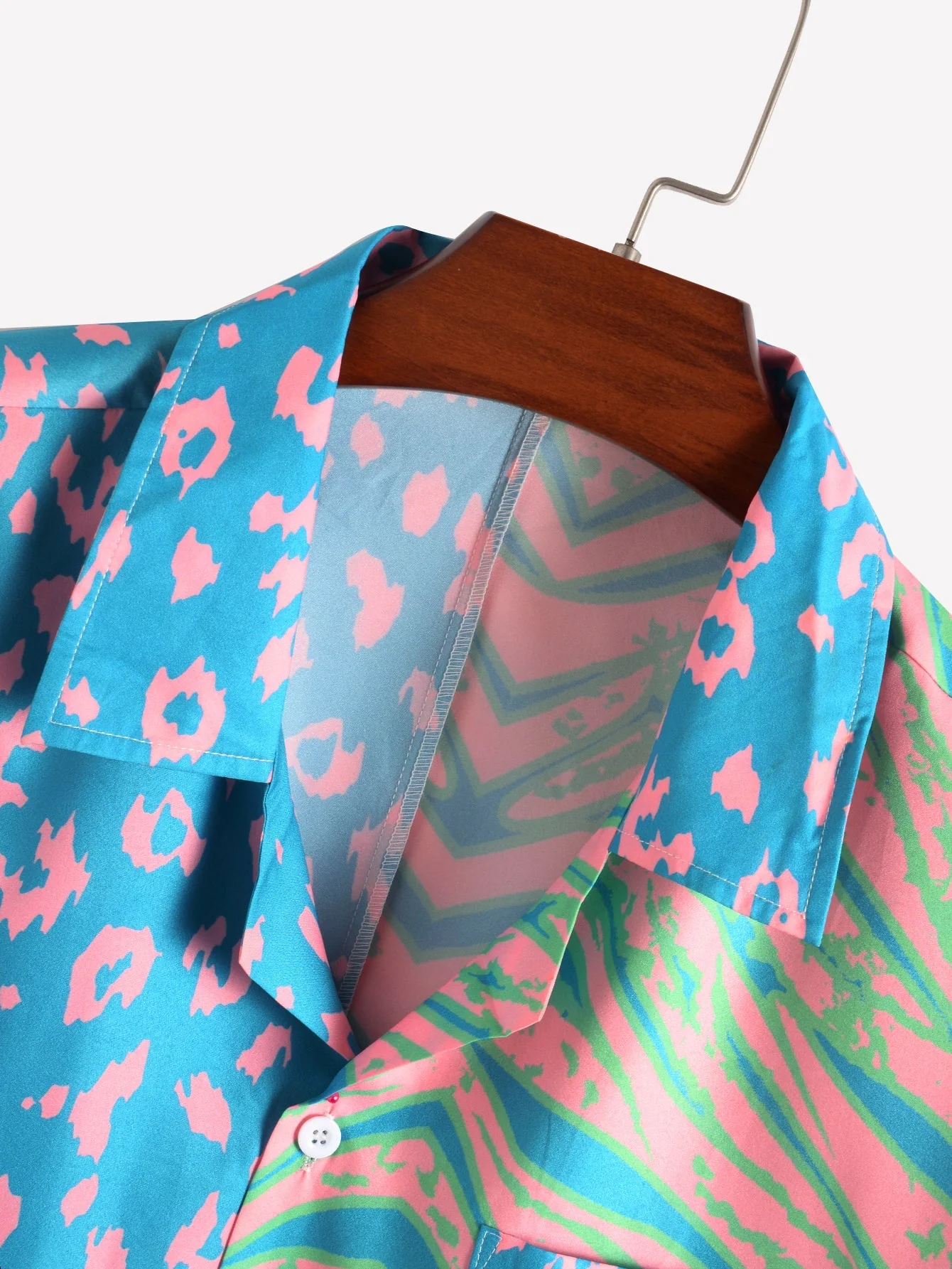 Quim® | Animal Pattern Print Patchwork Shirts - Image 4
