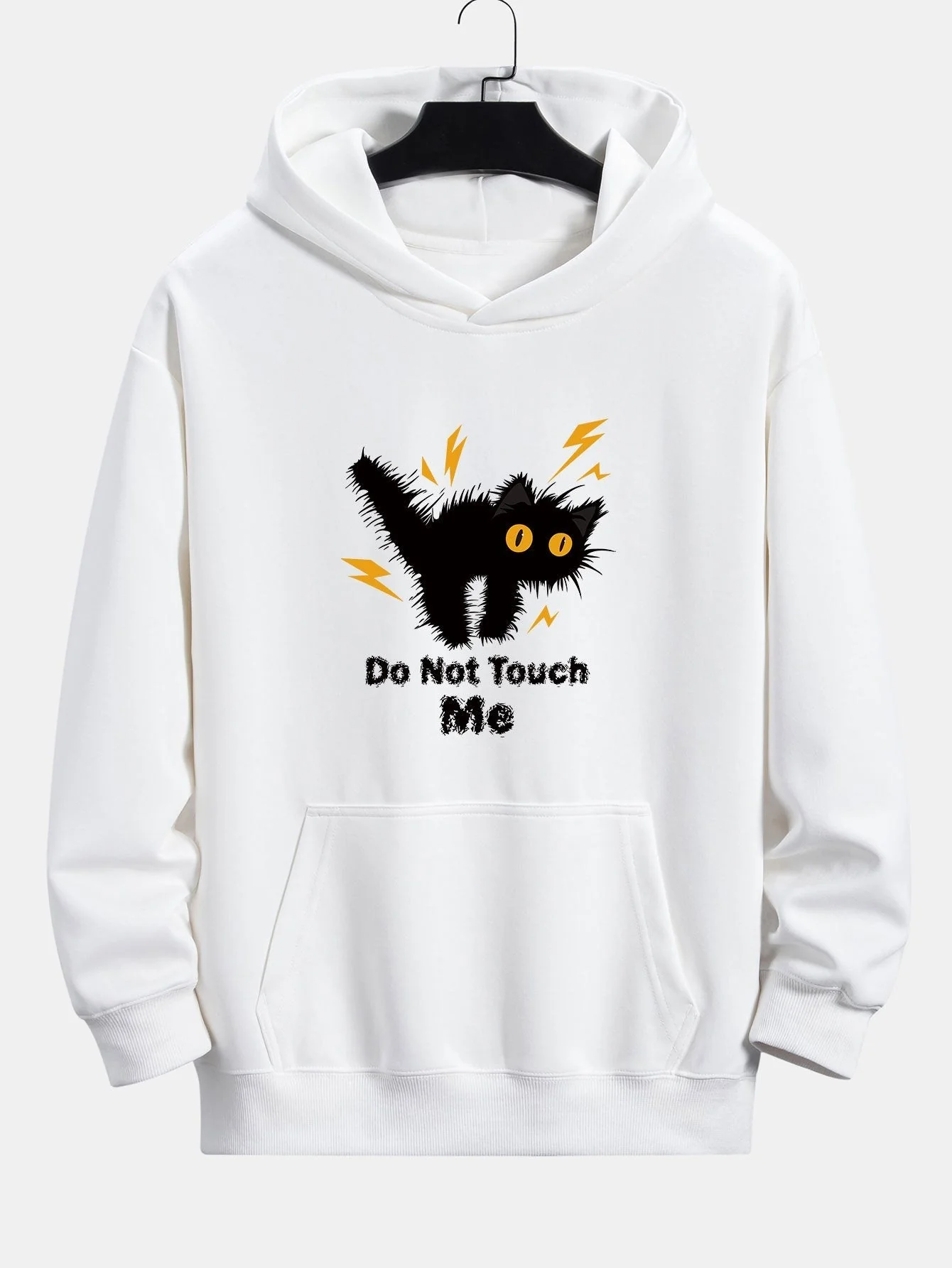 Quintín® | Angry Cat Print Relax Fit Hoodie