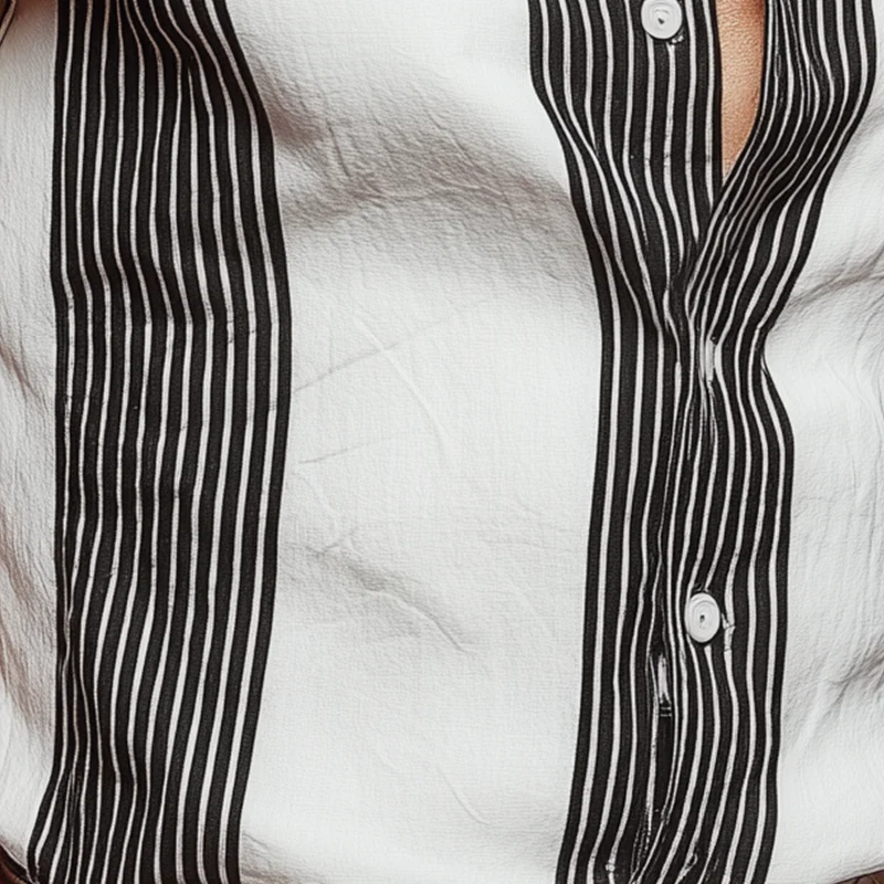 Quintin | Men'S Summer Fashion Striped Printed Cotton Blended Sleeveless Shirt - Image 3