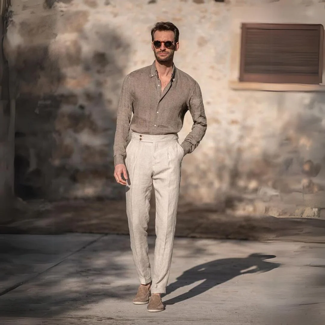 Ramiro | Gold Coast Linen Pantalon - Image 3