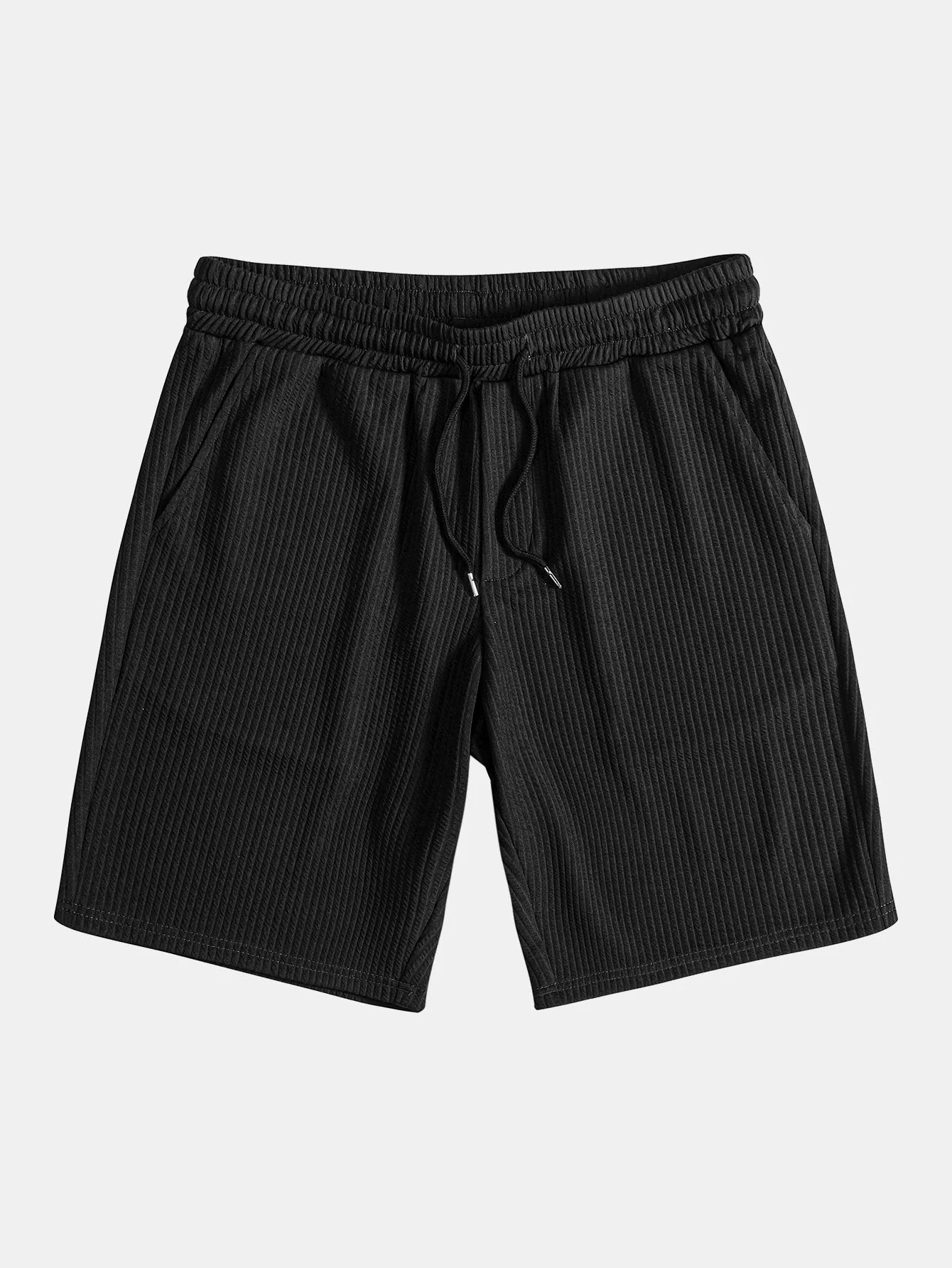 Randy® | Muscle Fit Ribbed Stand Collar Shirt & Shorts - Image 19