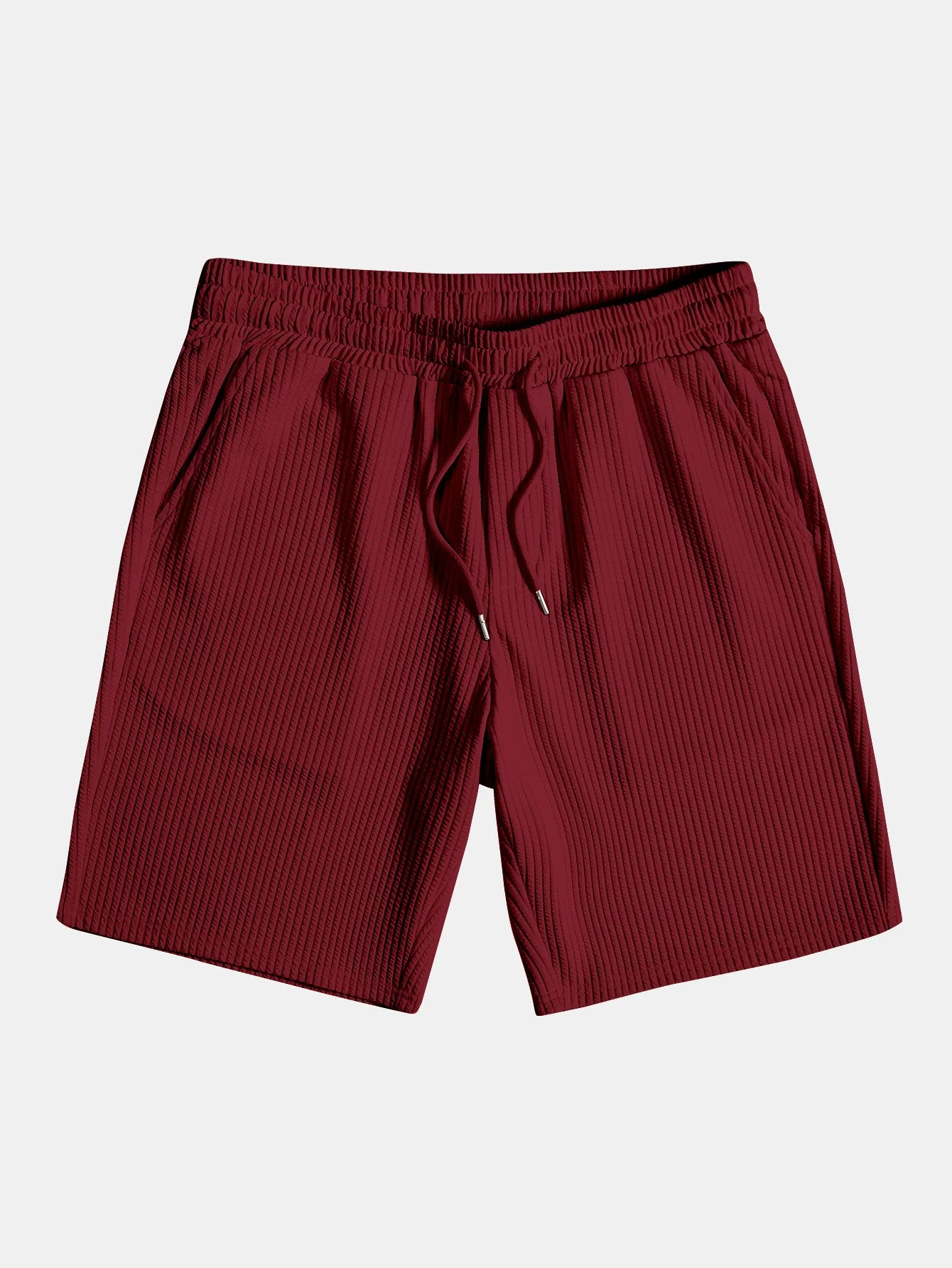 Randy® | Muscle Fit Ribbed Stand Collar Shirt & Shorts - Image 22