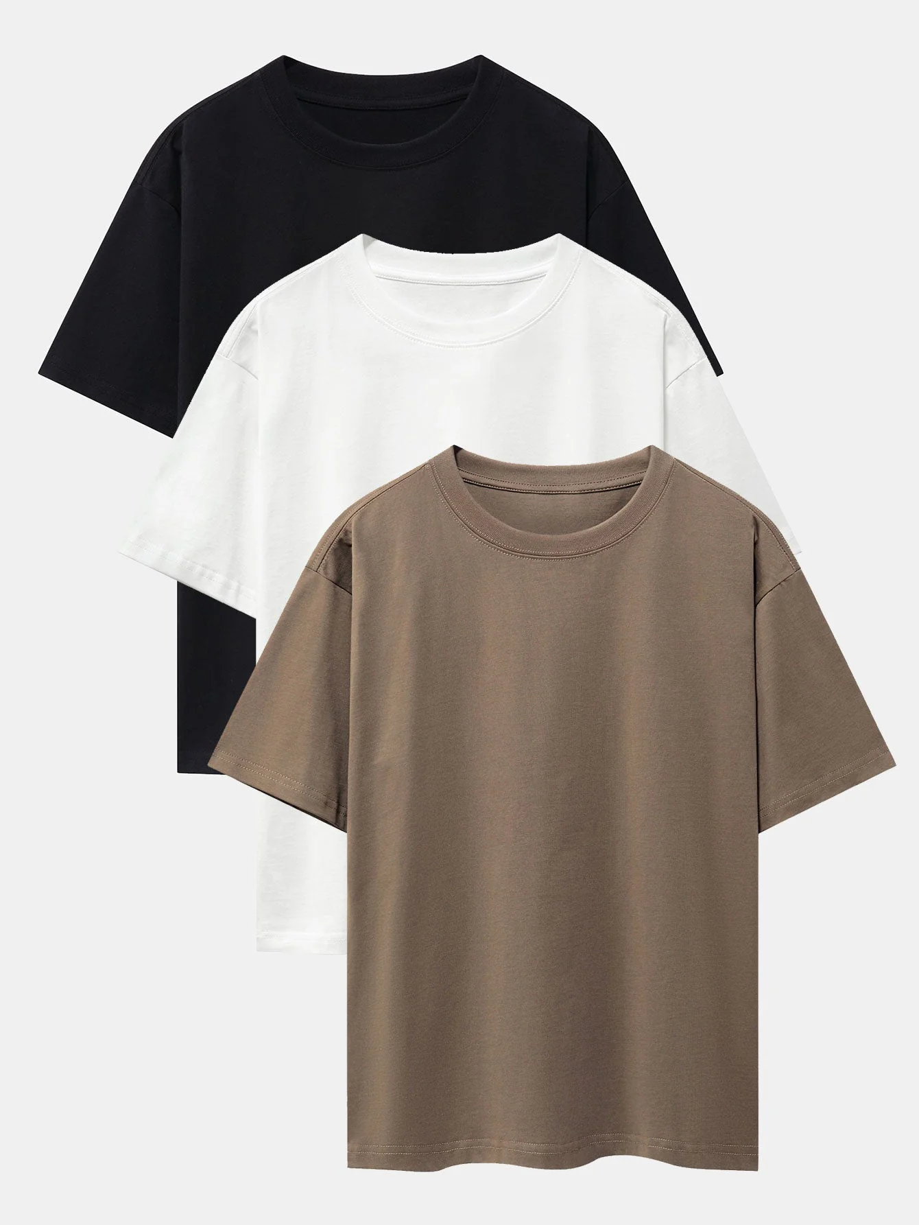 Raul® | 3 Pieces Basic Heavy Weight Drop Shoulder Oversize T-Shirts - Image 3