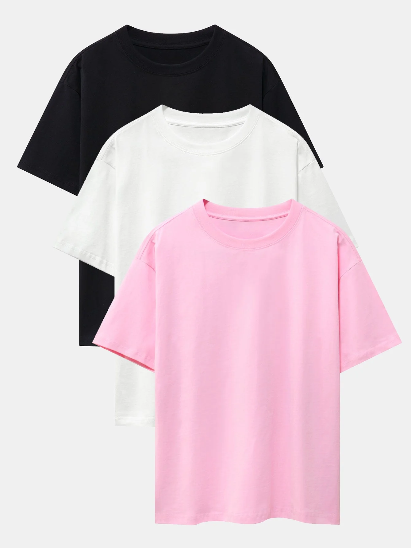 Raul® | 3 Pieces Basic Heavy Weight Drop Shoulder Oversize T-Shirts - Image 4