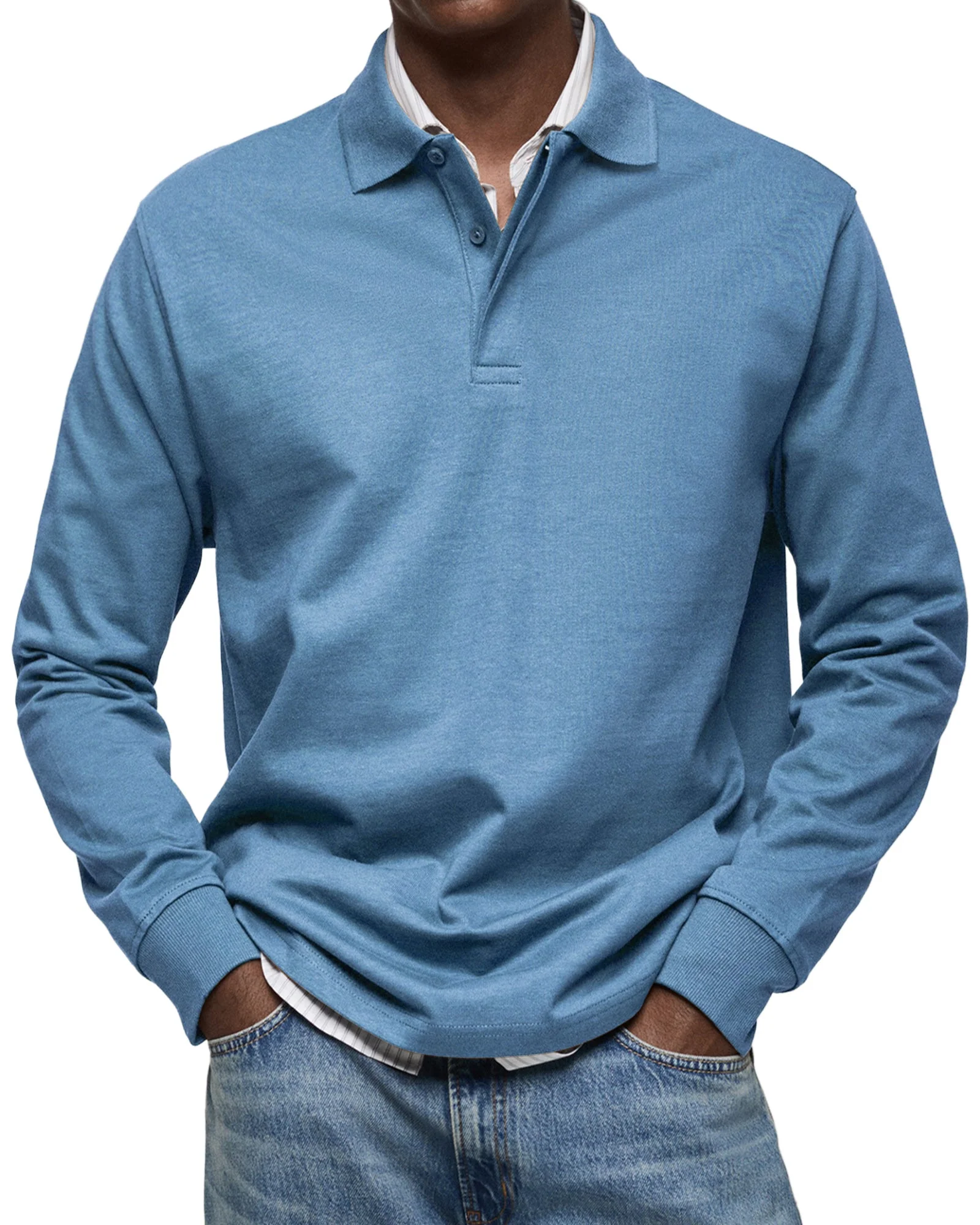 Raymond | LUXURY LONG SLEEVE POLO SHIRT - Image 2