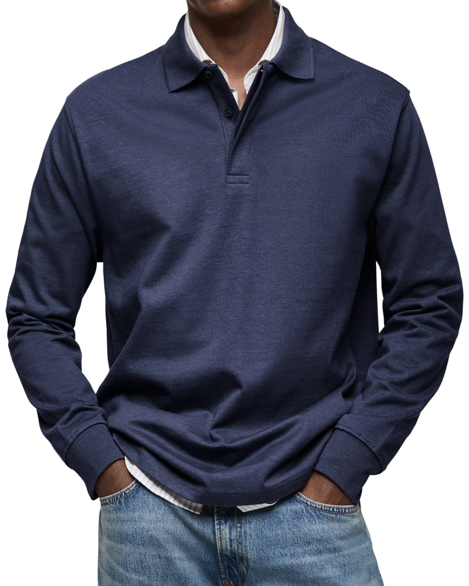 Raymond | LUXURY LONG SLEEVE POLO SHIRT - Image 3