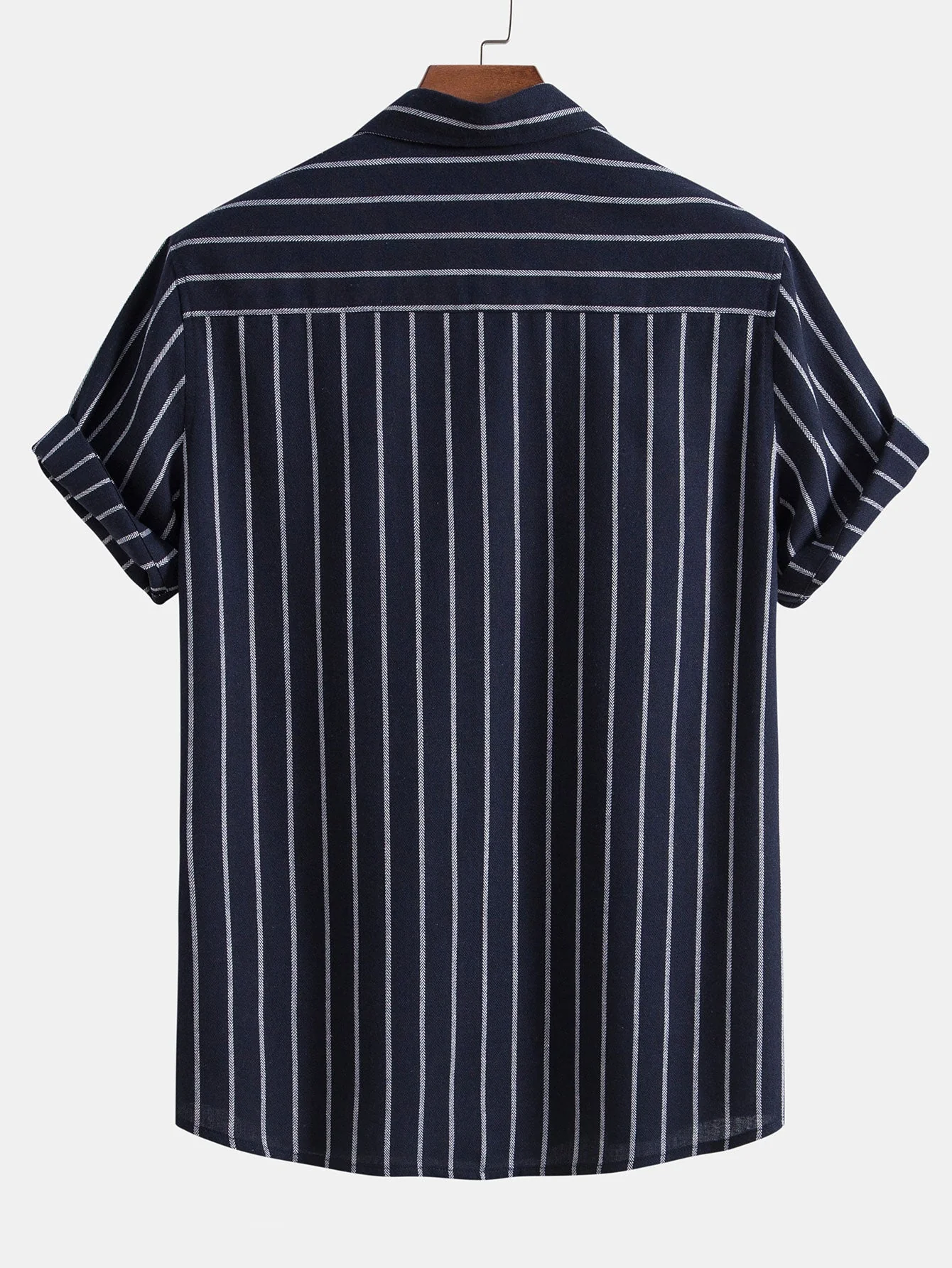 Remy® | Cotton Blend Striped Button Up Shirt - Image 5