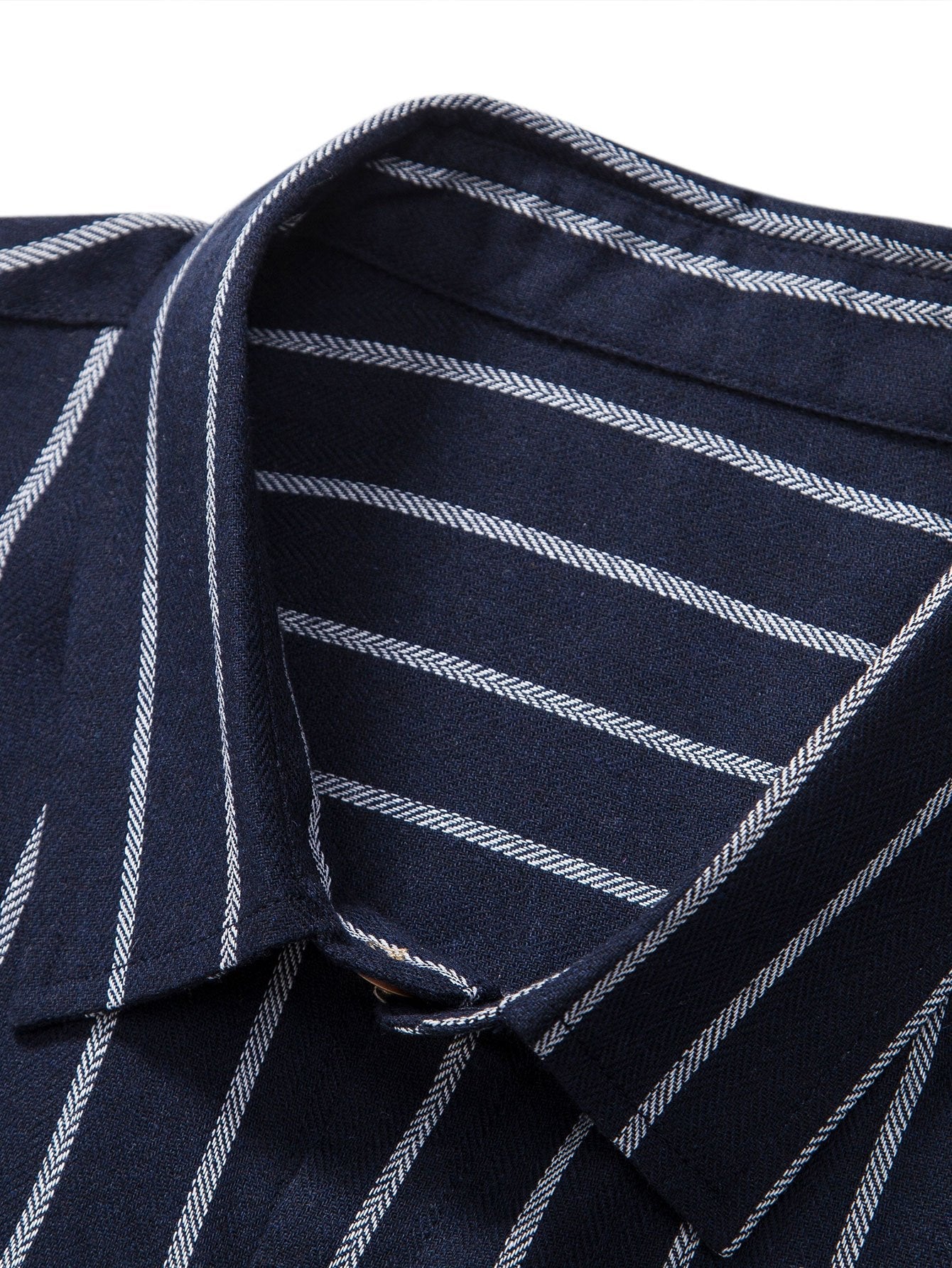 Remy® | Cotton Blend Striped Button Up Shirt - Image 6