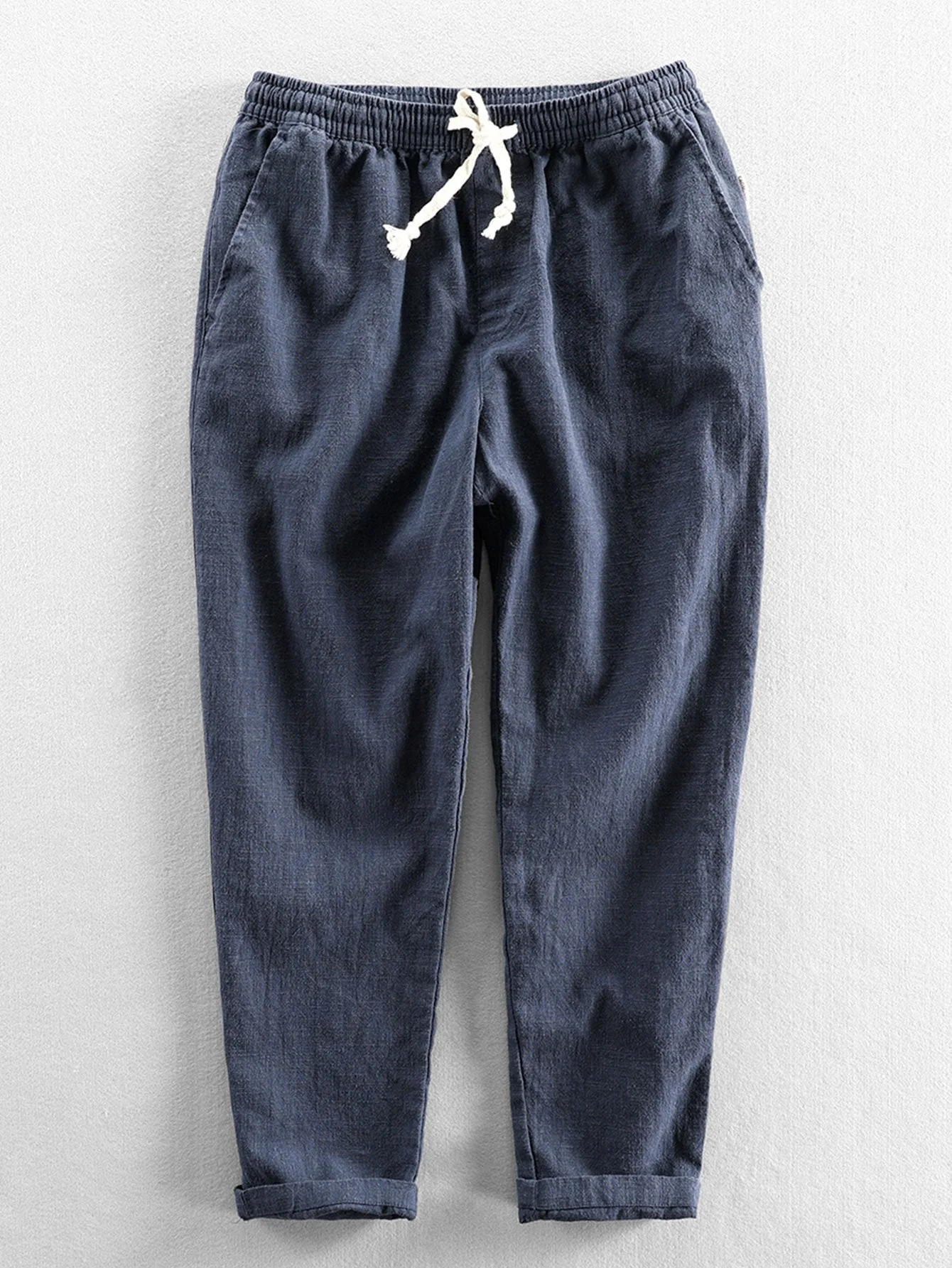 René® | Linen And Cotton Mix Ankle-Length Trousers - Image 3