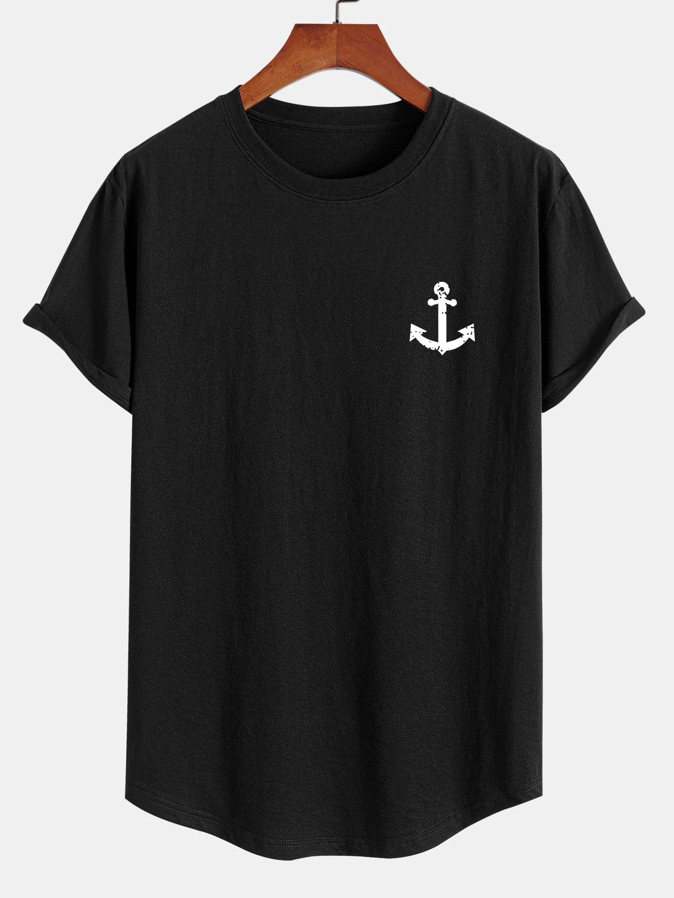 René® | Print Cotton Arc Hem T-Shirt
