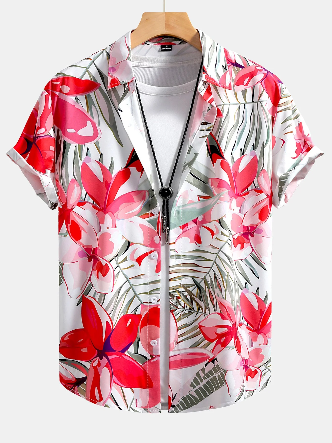 Rex® | Flower Plants Print Button Up Shirt & Swim Shorts - Image 10