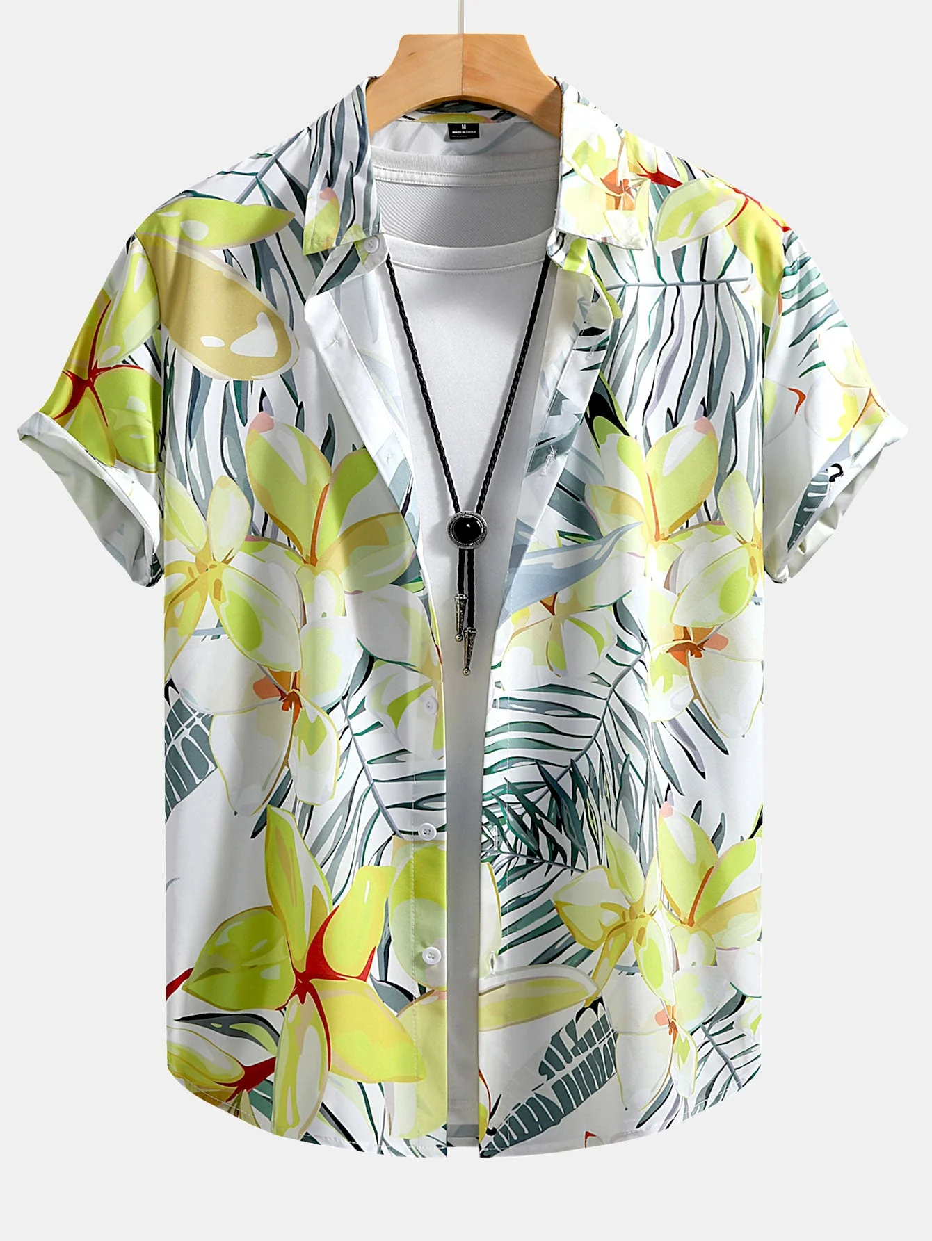 Rex® | Flower Plants Print Button Up Shirt & Swim Shorts - Image 13