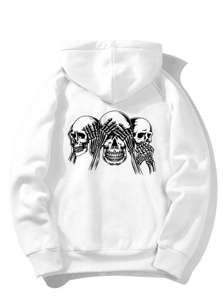Rex | Three Wise Skulls Back Print Hoodie