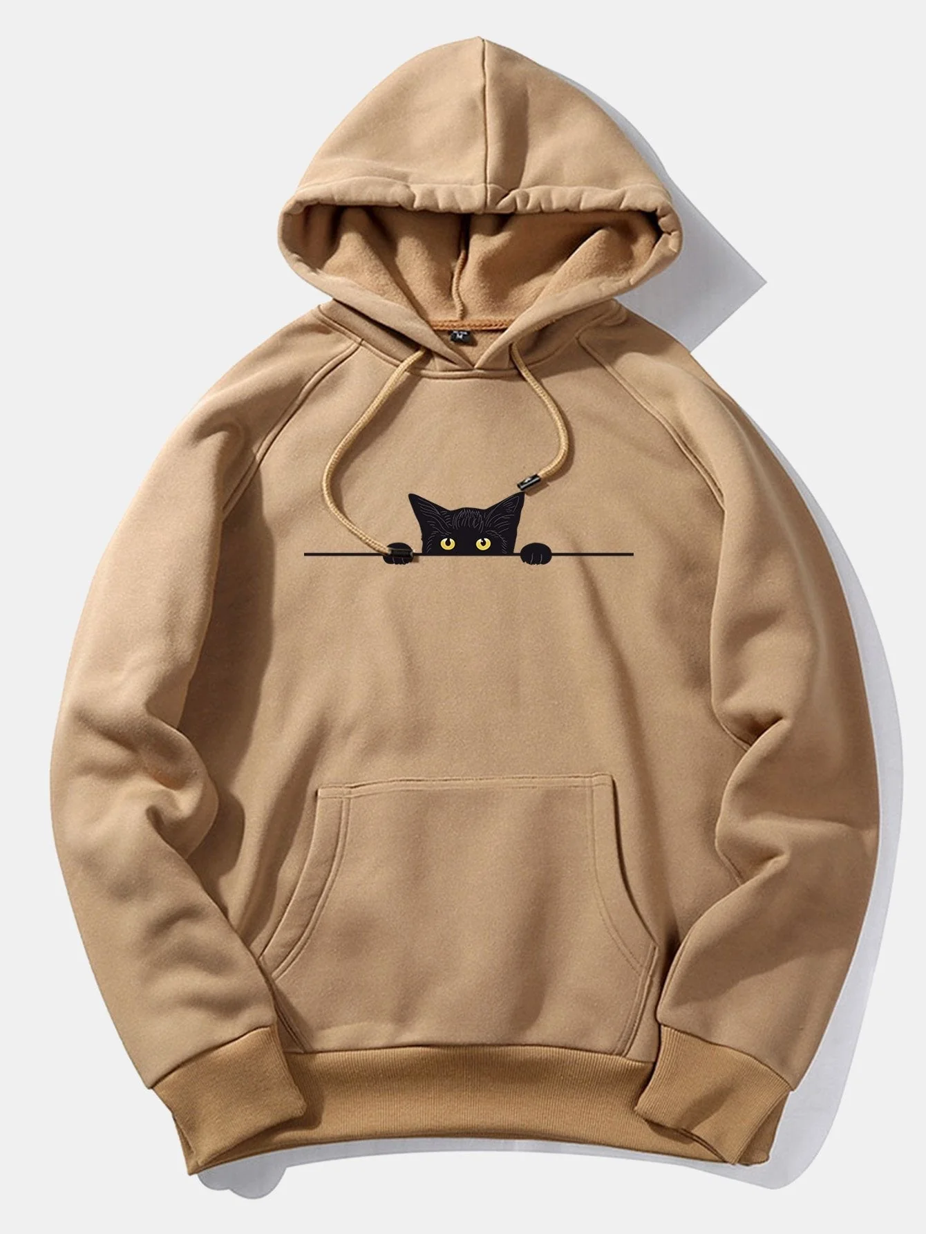 Reyes | Black Cat Print Hoodie