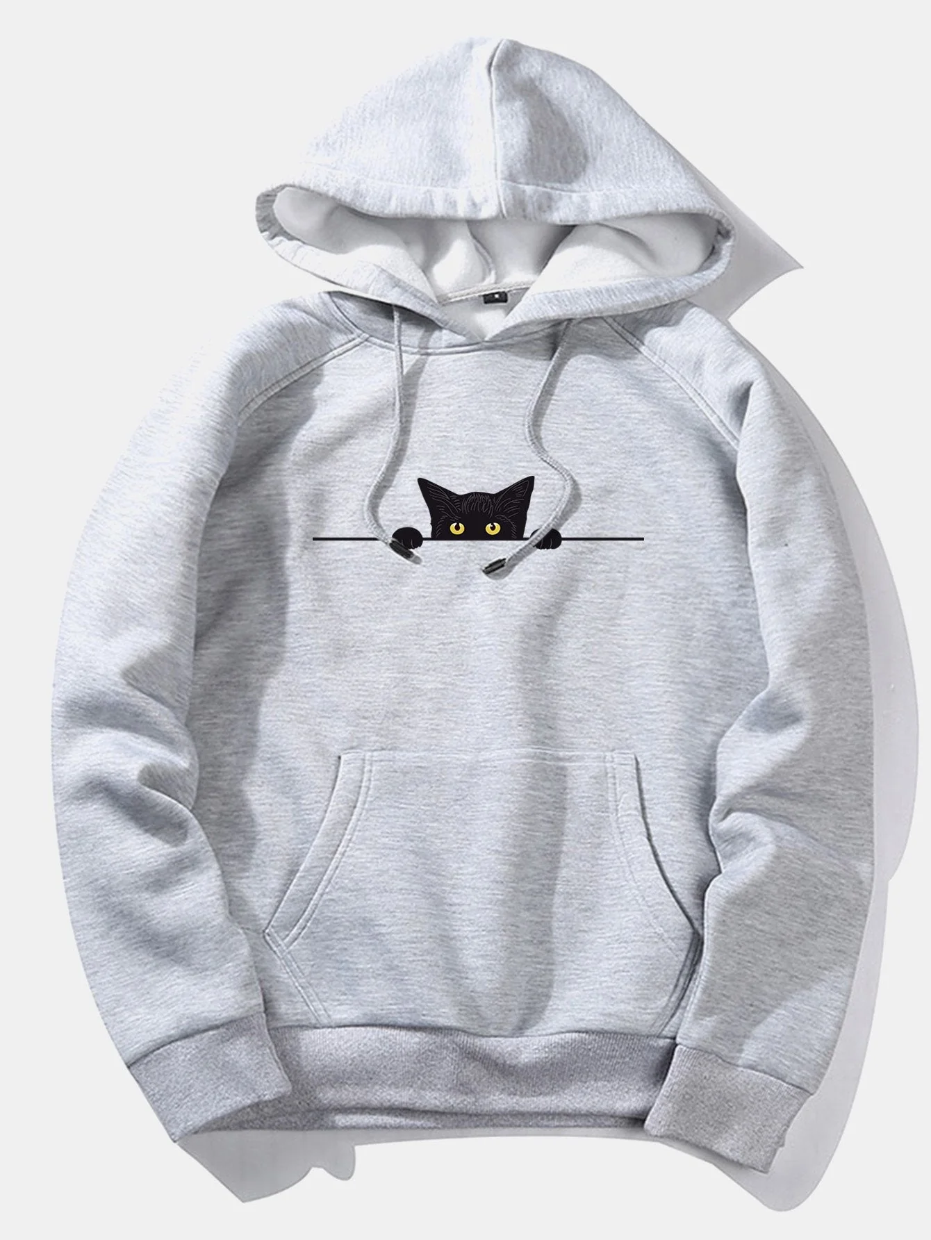 Reyes | Black Cat Print Hoodie - Image 4