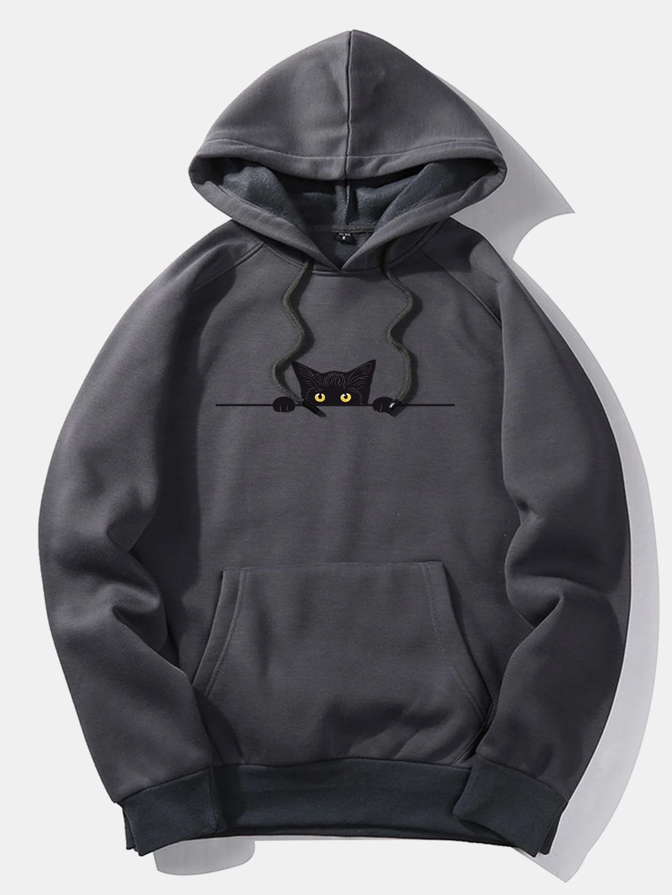 Reyes | Black Cat Print Hoodie - Image 5