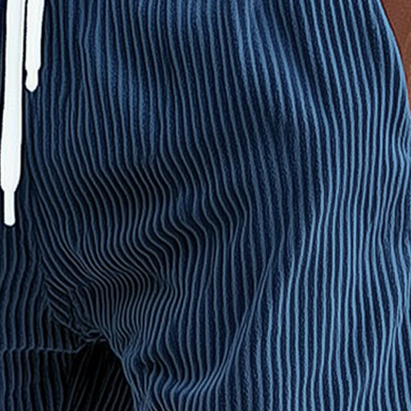 Richard | Men'S Summer Casual Corduroy Lace-Up Sports Shorts - Image 3