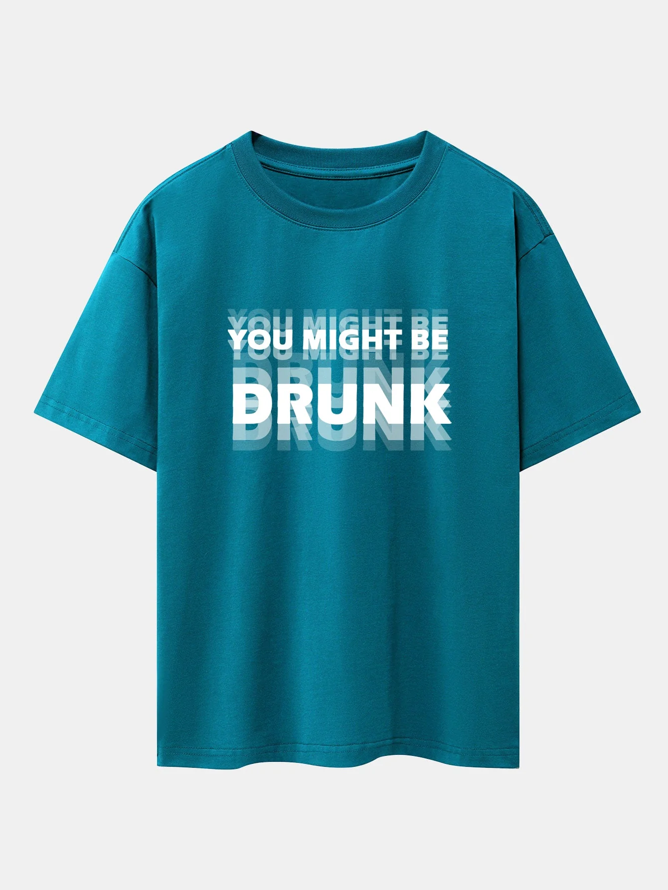 Ricky® | You Might Be Drunk Print Drop Shoulder Oversize T-Shirt - Image 4