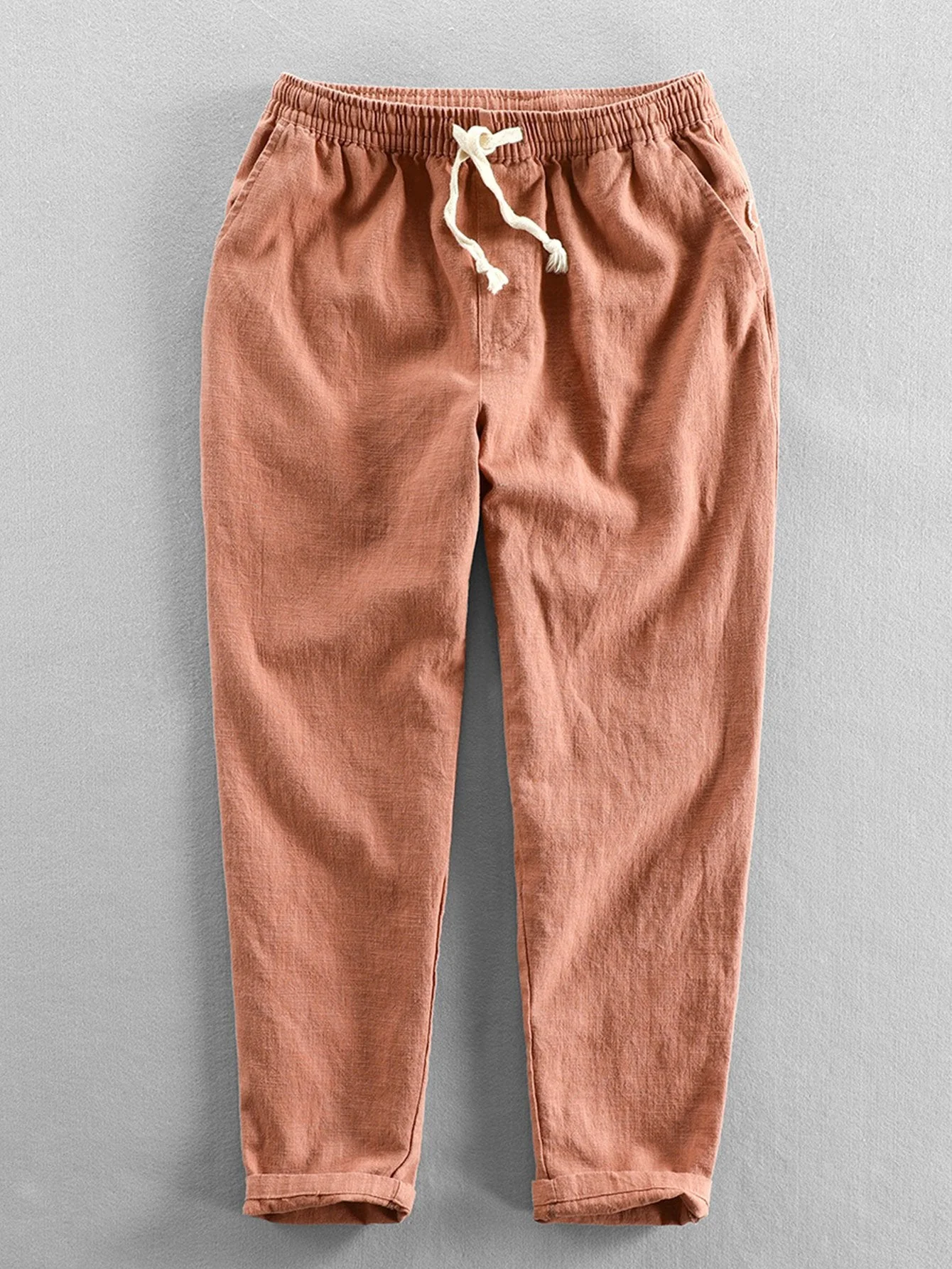 Rishi® | Linen And Cotton Mix Ankle-Length Trousers - Image 8