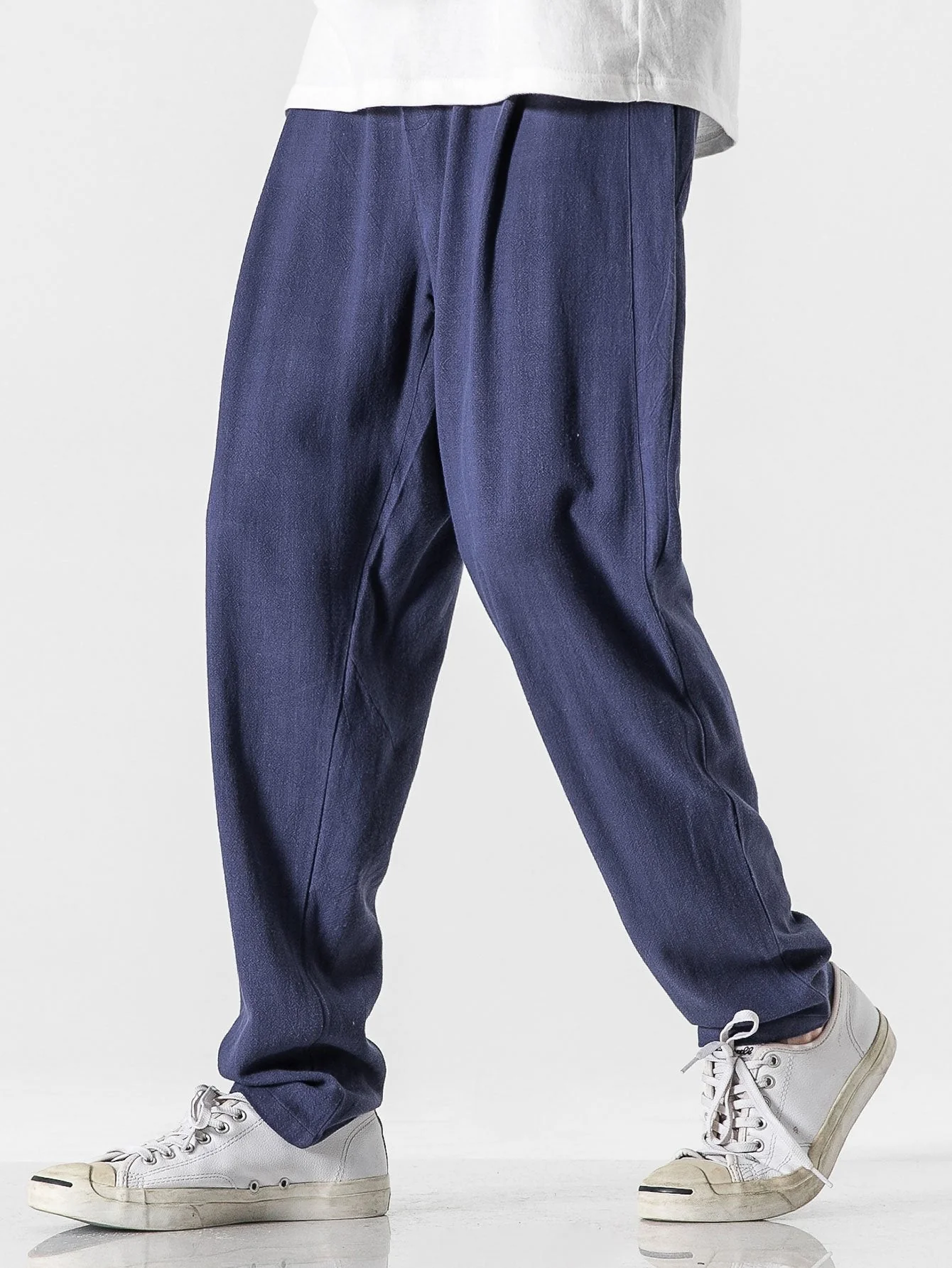 Rob® | Relax Fit Harem Pants In Linen And Cotton Mix - Image 7