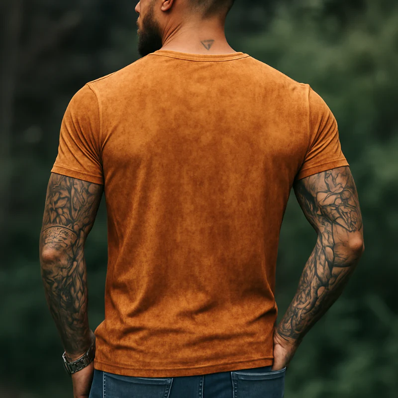 Robert | Men'S Retro Casual Shabby Printed V-Neck Short Sleeve T-Shirt - Image 2