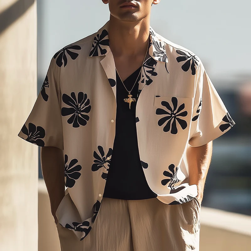 Robert | Men'S Summer Casual Printed Loose Short Sleeve Shirt - Image 2
