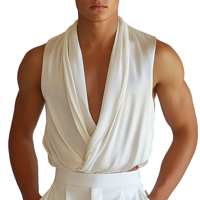 Rodney | Men'S Summer Fashion Classic Retro Imitation Silk Tank Top